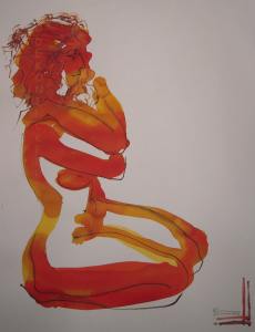 site dekoninckferey grand nu encre et crayon 80 x 60 cm