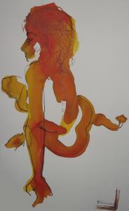 site dekoninckferey le dérapage encre et crayon 60 x 50 cm