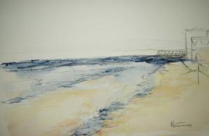 site dekoninckferey là où la baleine s'est échouée aquarelle 22 x 34 cm